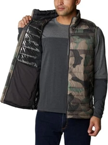 Chaleco COLUMBIA Powder Lite Omni-Calor Ciprés Camuflaje Térmico Reflectante Talla Med - Imagen 1 de 11