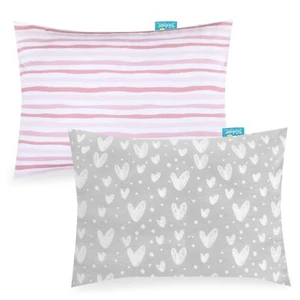 100% Cotton Toddler Pillowcases Envelope Kids Travel Pillowcases 2 Pack 14"x19" - Picture 1 of 8