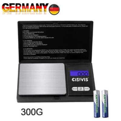 CISIVIS 0.01g 300g Digitale Präzisionswaage Feinwaage Taschenwaage Goldwaage Briefwaage
