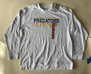 Champion Nashville Predators Sweatshirt Mens XLarge Gray Yellow Crew Neck Hockey - Picture 1 of 4