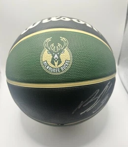 Bobby Portis Signed Autographed Milwaukee Bucks Logo Basketball PSA/DNA COA - Picture 1 of 4