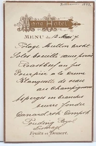 Menú de cena Hotel Maas 1897 para el 12 de mayo Rotterdam, Países Bajos C2 - Imagen 1 de 2