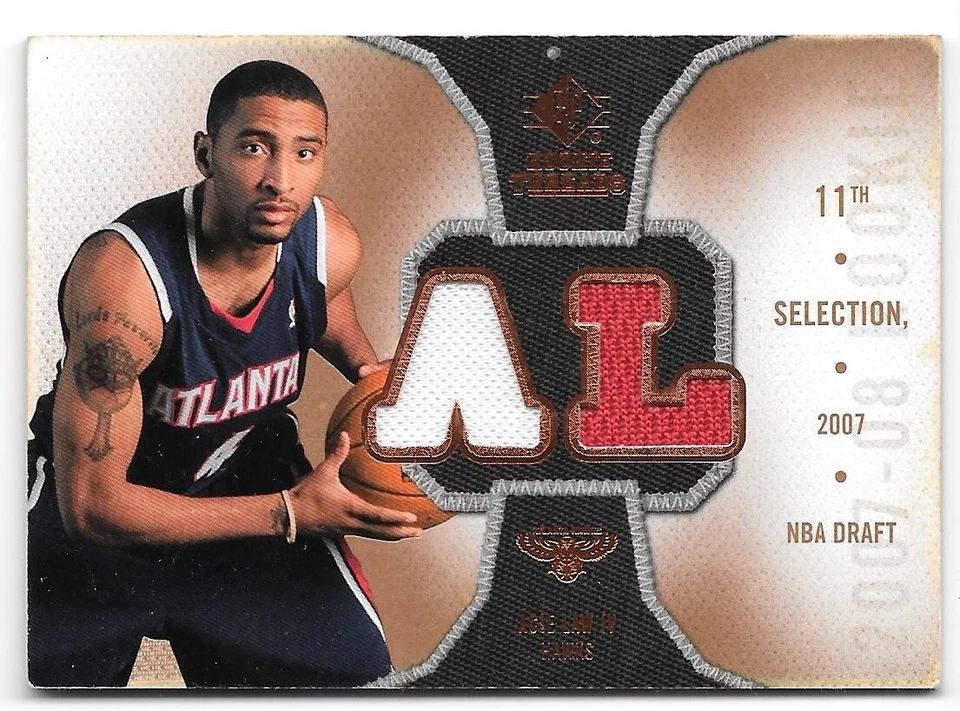 ACIE LAW IV DUAL JERSEY 2007-08 UPPER DECK SP ROOKIE THREADS RT-AL ATLANTA HAWKS - Image 1 of 1