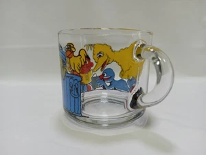 Vintage 70er Jahre Sesamstraße & Muppets Klarglas Kaffeebecher / Tasse Made in USA - Bild 1 von 9