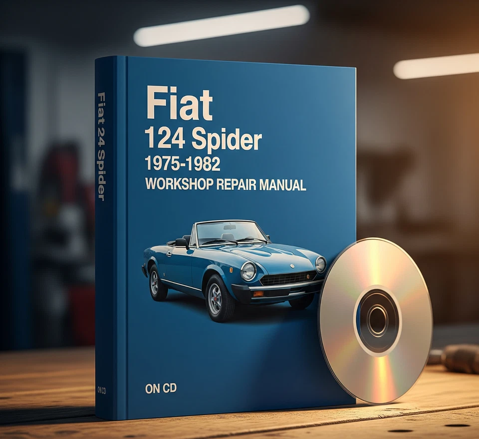 Fiat 124 Spider 1975-1982 Manual de taller Guía de reparación de servicio en CD. Foto 1 de 1