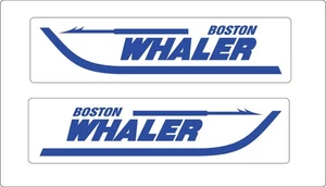 Boston Whaler Fishing Boat 1 Pair BLUE Decal Stickers p912 - Picture 1 of 1