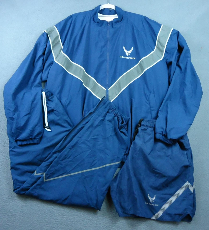 US Air Force PTU Chándal Chaqueta Pantalones Cortos Hombres LG/L Conjunto Reflectante USAF A/F Foto 1 de 4