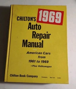 CHILTONS 1969 Auto Repair Manual Book 1961-1969 American Cars And Volkswagon. - Picture 1 of 10