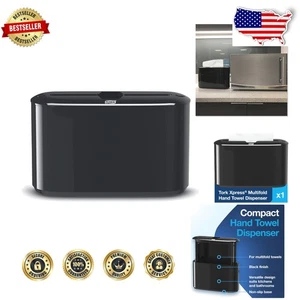 Bamboo Xpress Dispenser di Asciugamani di Carta, Nero, Piano di Lavoro Salvaspazio, Singolo-D... - Foto 1 di 12