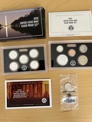 Juego de prueba de plata 2020 como nuevo en Estados Unidos con edición especial prueba inversa Jefferson Nickel Foto 1 de 4