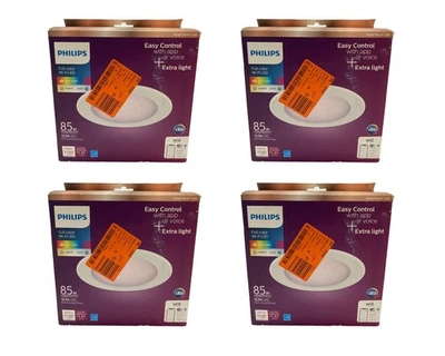 Philips Smart Wi-Fi LED 65W, 5-6 inch Recessed Downlight Kit, Multicolor, 4 PACK - Image 1 of 4