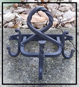 Appendiabiti da parete, utensili per camino/fossa del fuoco, fabbro made in USA - Foto 1 di 1