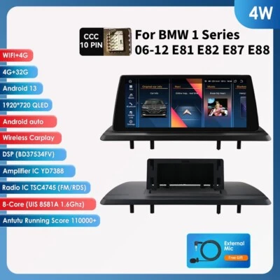 Estéreo GPS Coche 10.25" Android 13 Para BMW E81 E82 E87 E88 130i 135i 128i 118i CCC Foto 1 de 4
