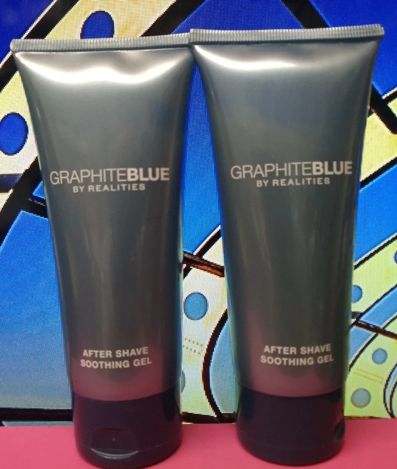 Realities 石墨蓝色男式剃须后舒缓凝胶 3.4 液量 盎司 (2 包) — 第 1/1 张图片
