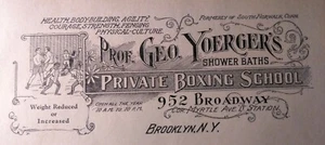 SELTENE PRIVATE BOXSCHULE VON PROF. GEORGE YOERGER 1915 BKLYN NY + KABINETTKARTE. - Bild 1 von 8