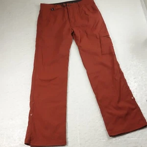 Prana Pants Mens 34x32 Red Cargo Straight Stretch Nylon Trail Hike Outdoors - Imagen 1 de 14