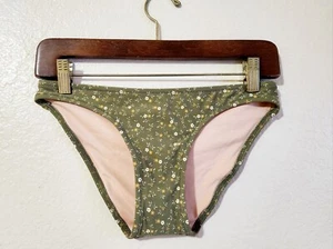 Women's Madewell Second Wave Green Floral Classic Bikini Bottom Sz XS ~NWT~ - Picture 1 of 8