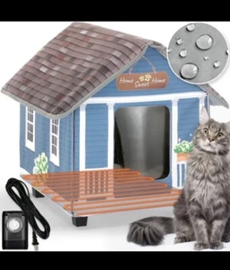 PETYELLA Heated cat Houses for Outdoor Cats in Winter - Weatherproof - Outdoor - - Picture 1 of 7
