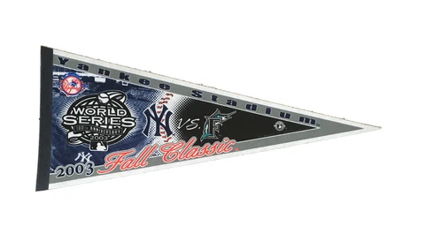 VTG 2003 New York Yankees vs Florida Marlins World Series Pennant 100th WS Jeter Cover