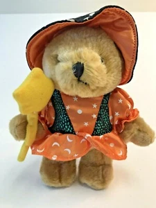 Halloween Plüschbär, trägt ein Hexen-/Zaubererkleid, 7 Zoll, American Greetings, weich - Bild 1 von 11