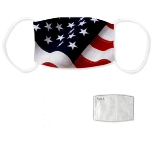American Flag FACE MASK Reusable Washable Unisex Face Cover USA Seller - Picture 1 of 2
