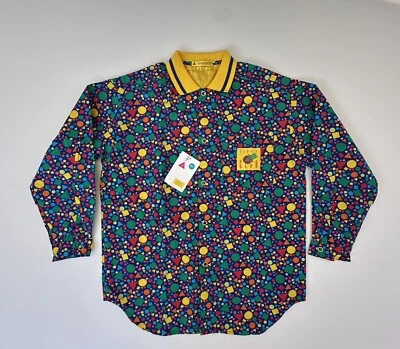 Vintage 80’s 90’s Esprit Kids Club Button Up Bright Color Shapes Shirt Sz Medium - Image 1 of 4