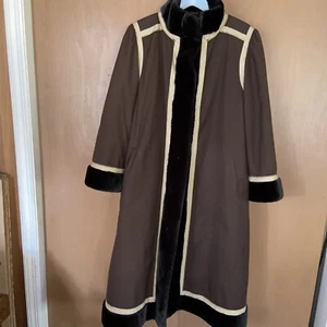 Vintage Penny Lane Coat Bonnie Cashin Size 10. Vegan Hippie Euro Chic #mch - Picture 1 of 13