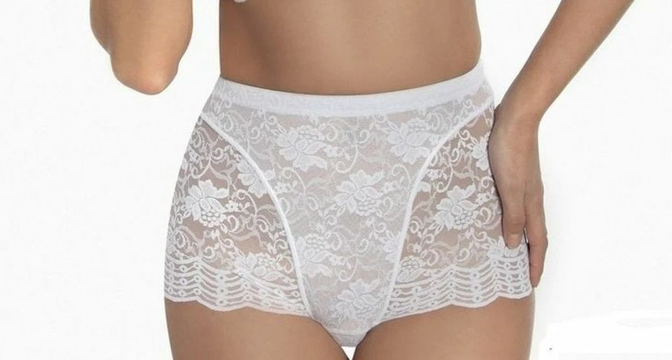Damen Miederhose Mieder Panty Slip mit Spitze Sassa 609 weiss 70/38 - Bild 1 von 1