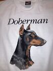 Vintage: Nos Dobermann. T-Shirt Fruit Of The Loom Best Large. Airwaves Grafik