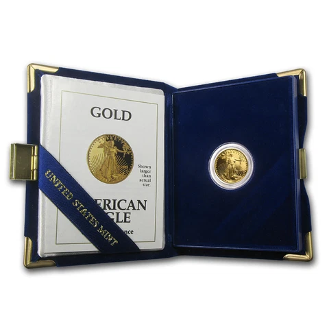 1992-P 1/10 oz Proof Gold American Eagle (w/Box & COA) - SKU #5980 Cover