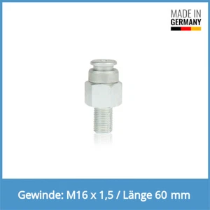 Kopf Ø22mm M16x 1,5 60mm lang Flachschmiernippel mit Stiftventil - Picture 1 of 1