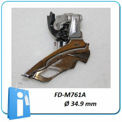 Desviador Cambio Delantero Shimano XT FD-M761A Dual Pull Ø 34.9 mm M760 fd-m761 - Imagen 1 de 4