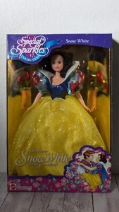 VINTAGE 1994 SNOW WHITE BARBIE SPECIAL SPARKLES DISNEY COLLECTION MATEL NEU IM KARTON - Bild 1 von 7