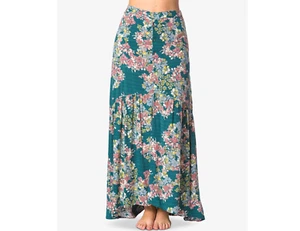 O'NEILL Womens Juniors size L Samara Floral Print Maxi Button Front Split Skirt - Picture 1 of 9