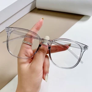 Transparent Computer Glasses Frame Women Men anti Blue Light Square Eyewear Bloc - Picture 1 of 9