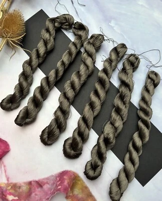 100% Mulberry Luxury Silk Thread For Embroidery Emblem Stitch Sewing - Taupe - Image 1 of 4