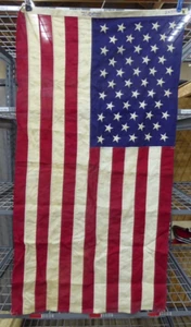 Vintage Eagle Paramount 3'x5' Cotton United States Flag 50 Stars Made in USA - Picture 1 of 9