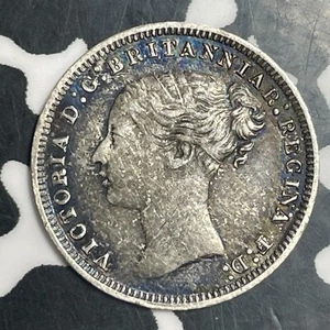 1878 Great Britain Victoria 3 Pence Threepence Lot#JM9173 Silver! Nice! - Picture 1 of 2
