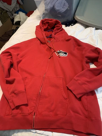 23x27” Authentic Champion L UNLV Logo Red Zip Zipper Hoodie Sweatshirt Cover