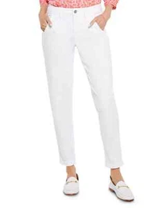 NYDJ CARROT LEG ANKLE JEAN Optic White CUFFED Women's SIZE 14 NWT - Picture 1 of 8