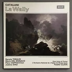 D578 Catalani La Wally Tebaldi Del Monaco Cleva 3LP DECCA SET 394-6 Stereo - Picture 1 of 4