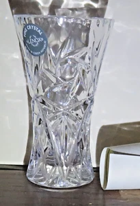 Fine Crystal Lenox 4" Vase Tapered Made Czech Republic, Star, Label & Paper Docu - Picture 1 of 13