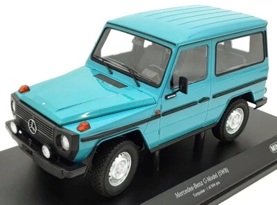 Minichamps 1/18 Scale Diecast 155 038001 - Mercedes-Benz G-Model SWB Turquoise - Image 1 of 4