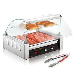 VEVOR Elettrico 30 Hot Dog 11 Roller Grill Macchina Ripiano Alzatina 2.2KW - Imagen 1 de 12