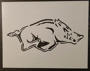 Arkansas Razorbacks Razor Back Razorback 11" x 8.5" Stencil FAST FREE SHIPPING - Picture 1 of 1