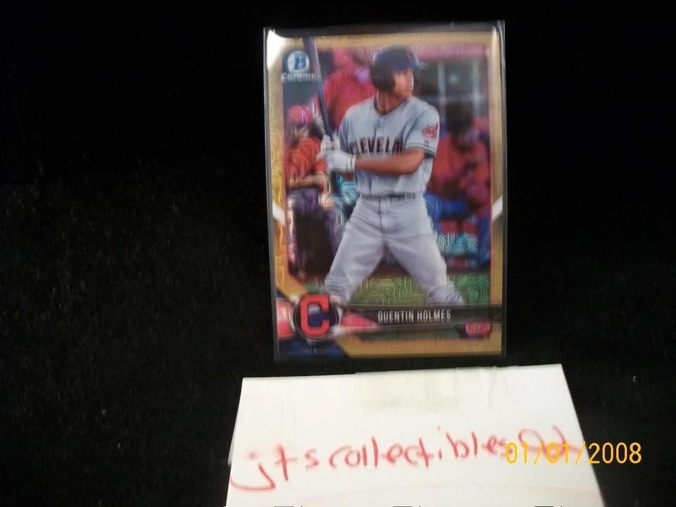2018 Bowman Chrome MEGA Box MOJO Quentin HOLMES GOLD Refractor #9/50 RC SP - Image 1 of 1