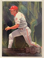 1996 Fleer Metal Universe Lenny Dykstra￼ #209 Baseball Philadelphia Phillies