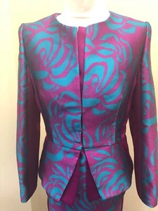 Outfit Brautmutter Carla Ruiz 96116 Neu mit Etikett Türkis und Cerise Pink - Bild 1 von 12