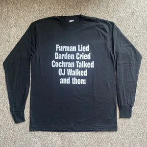 Million Man March T Shirt Mens Size XL Black Long Sleeve Single Stitch Vintage - Picture 1 of 10