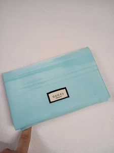  GUCCI Beauty Pouch Aqua Blau Satin Kosmetik Make-up Tasche Designer So Süß! - Bild 1 von 4